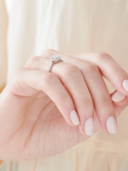Prsten z bílého zlata s brilianty - 0,33 ct - ryzost 585