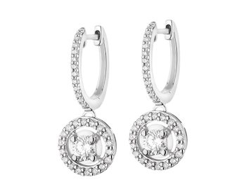 White gold earrings with brilliants - 0,61 ct - fineness 14 K
