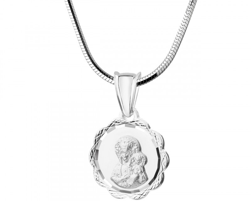 Silver devotional pendant