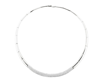 White gold necklace with brilliants 2,51 ct - fineness 14 K