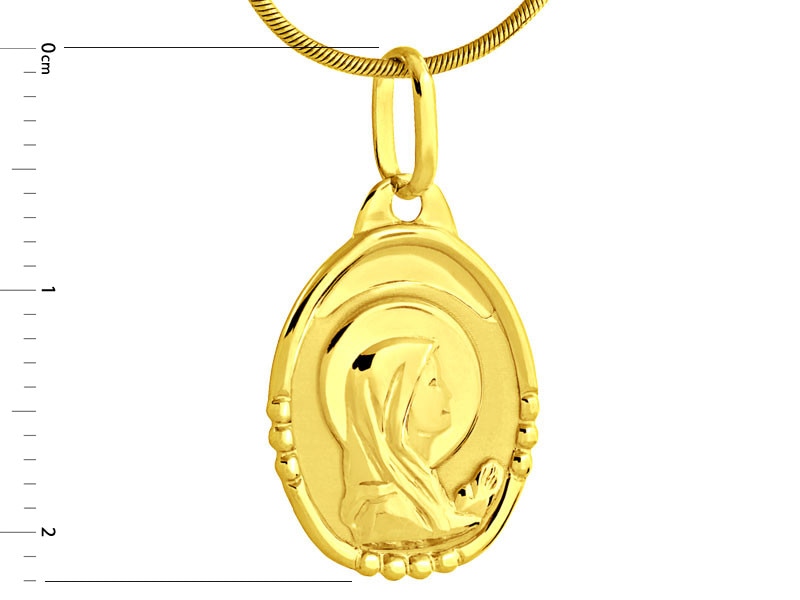 Gold devotional pendant 