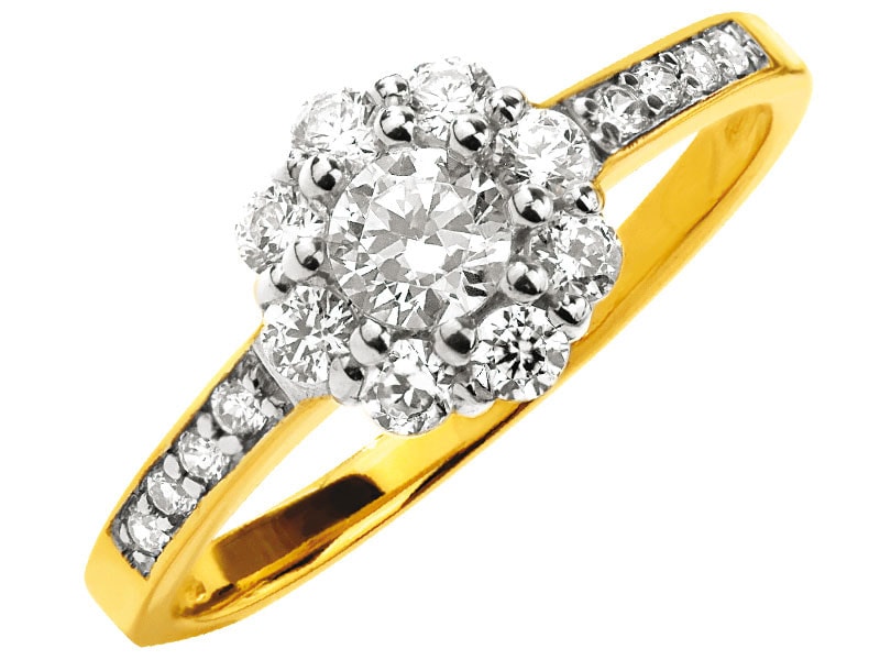 Yellow Gold Ring with Cubic Zirconia