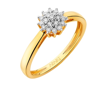 Yellow gold ring with diamonds 0,15 ct - fineness 14 K></noscript>
                    </a>
                </div>
                <div class=