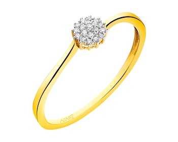 Yellow gold ring with diamonds 0,05 ct - fineness 9 K></noscript>
                    </a>
                </div>
                <div class=