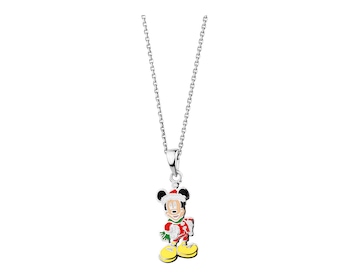 Zawieszka srebrna z emalią – Myszka Mickey