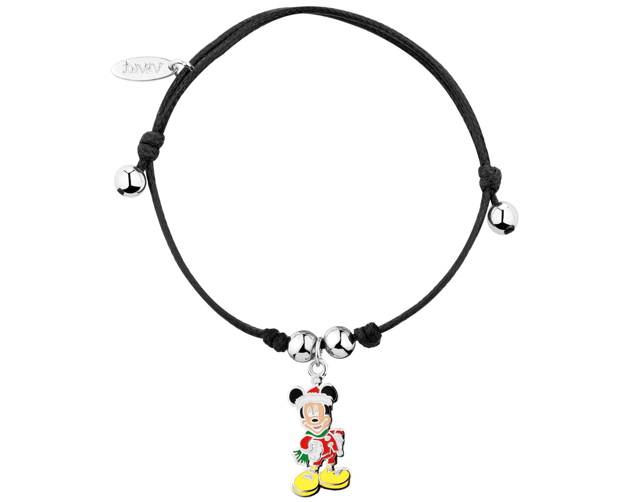 Bransoletka srebrna z emalią - Myszka Mickey, Disney