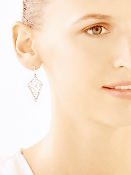 Silver earrings with cubic zirconia