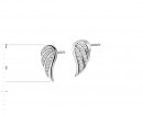 Kolczyki srebrne z cyrkoniami - skrzydła
