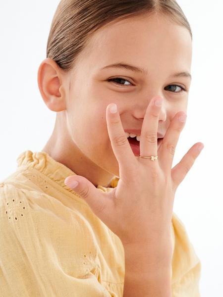 Złoty pierścionek - kokarda