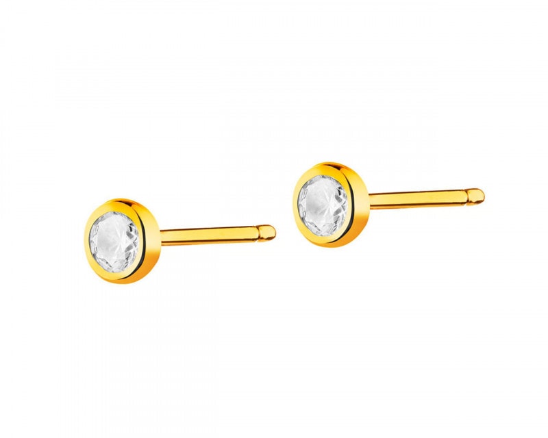 Yellow gold earrings