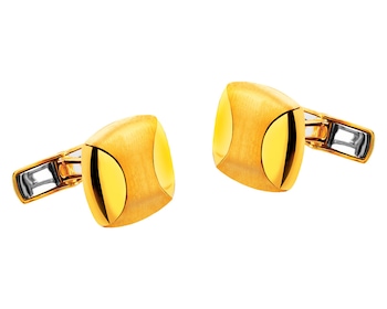 Yellow gold cufflinks
