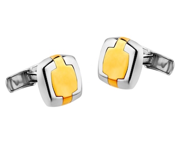 Two tone gold cufflinks