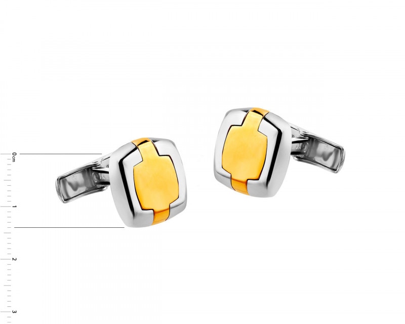 Two tone gold cufflinks