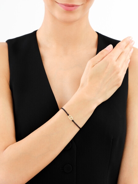 Bracelet with elements of yellow gold and diamond - 0,004 ct - fineness 9 K