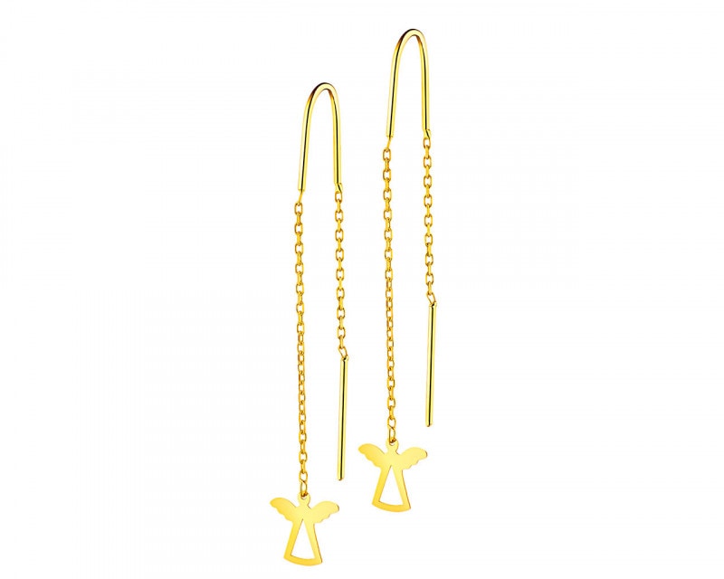 Złote kolczyki - Aniołki