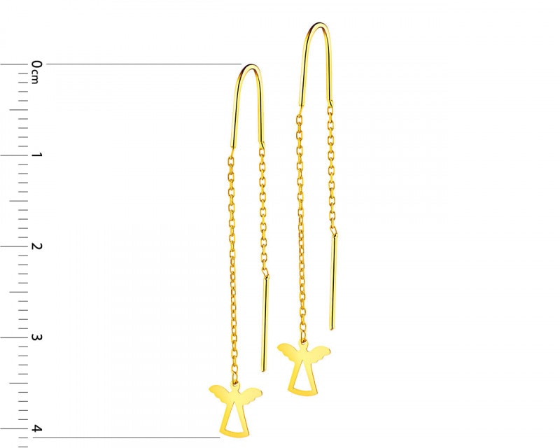 Złote kolczyki - Aniołki