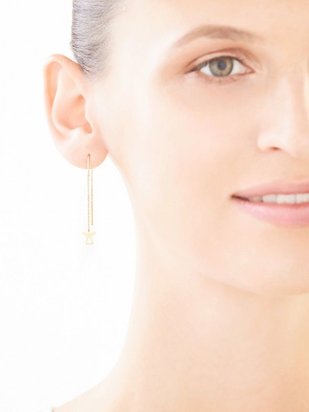 Złote kolczyki - Aniołki