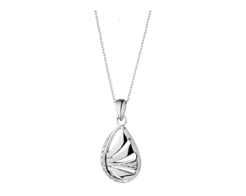 Sterling silver pendant with cubic zirconia