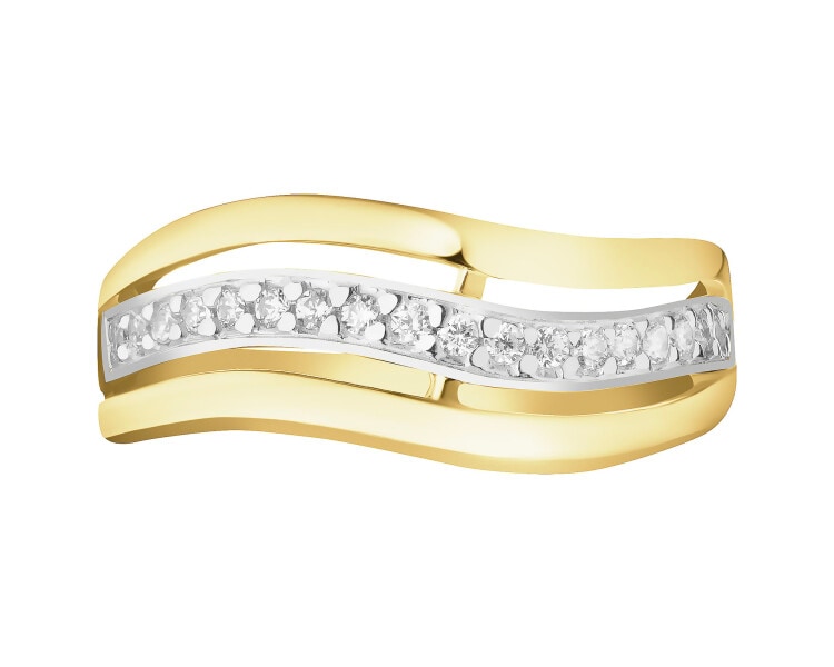 Yellow Gold Ring with Cubic Zirconia