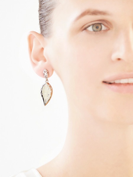 Rhodium-Plated Brass Earrings 