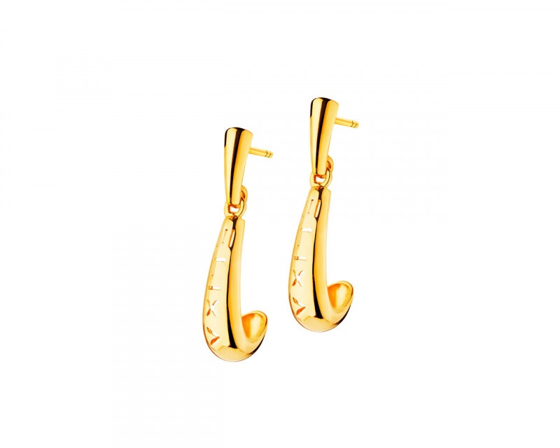 Gold-Plated Brass Earrings 