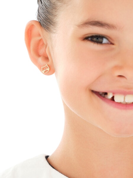 Złote kolczyki - koty