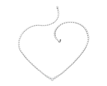 14ct White Gold Necklace with Diamonds 0,85 ct - fineness 14 K