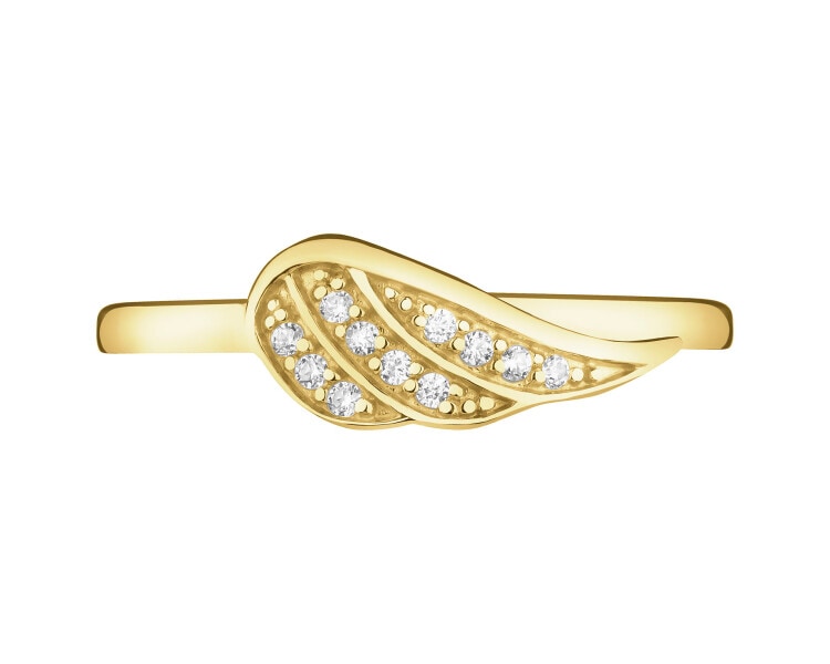8ct Yellow Gold Ring with Cubic Zirconia