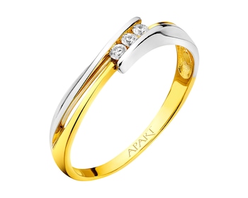Prsten ze žlutého zlata s brilianty 0,08 ct - ryzost 585></noscript>
                    </a>
                </div>
                <div class=