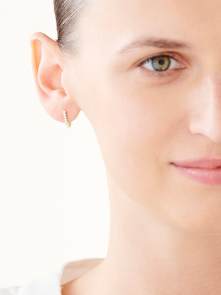 Złote kolczyki z cyrkoniami