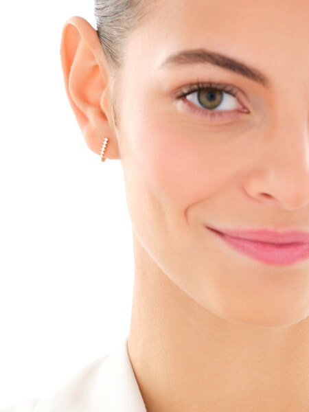 8ct Yellow Gold Earrings with Cubic Zirconia