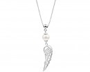 Naszyjnik srebrny z perłą - skrzydło
