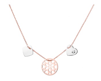 White and pink gold brilliant cut diamond necklace></noscript>
                    </a>
                </div>
                <div class=