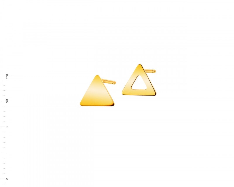 Złote kolczyki - trójkąty