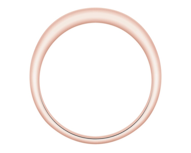 Pierścionek z różowego złota z diamentami - 0,15 ct - próba 585