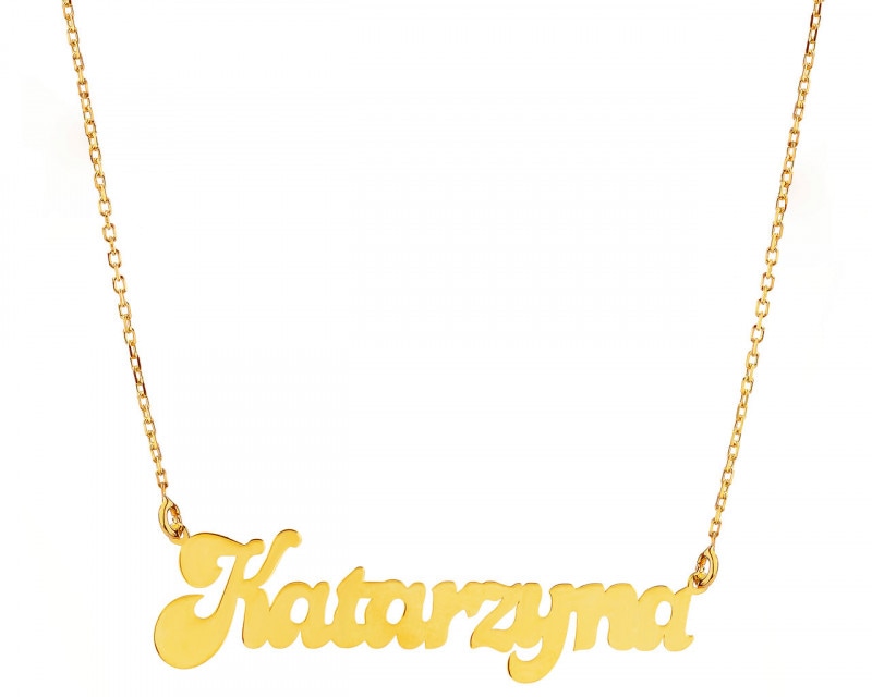 Yellow gold Name necklace
