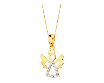 14ct Yellow Gold Pendant with Cubic Zirconia></noscript>
                    </a>
                </div>
                <div class=