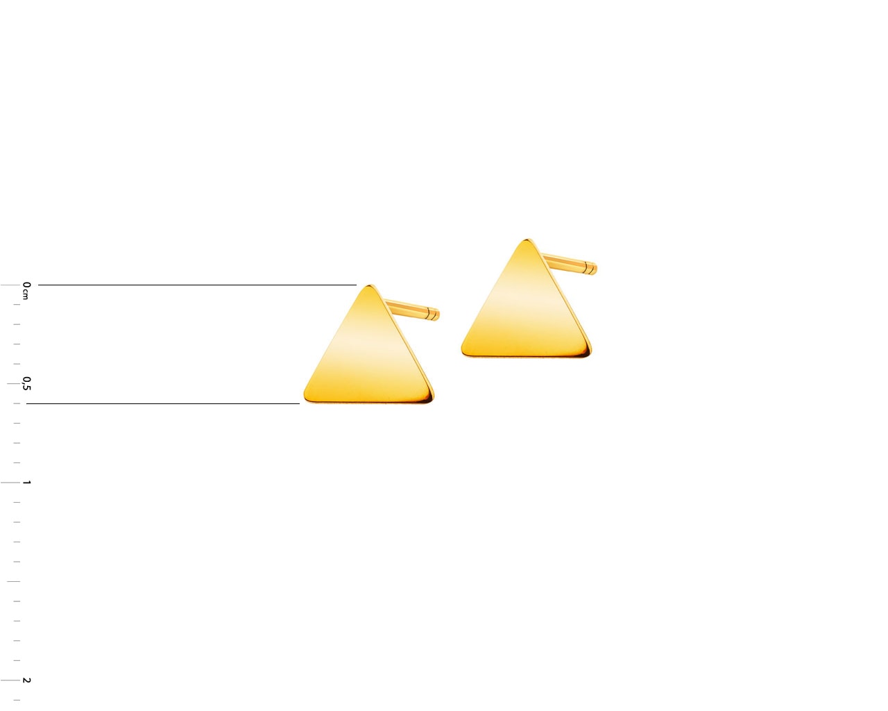 Złote kolczyki - trójkąty
