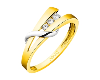 Prsten ze žlutého a bílého zlata s brilianty 0,11 ct - ryzost 585></noscript>
                    </a>
                </div>
                <div class=