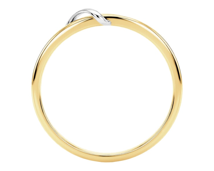 14ct Yellow Gold, White Gold Ring with Diamonds - 0,11 ct - fineness 585