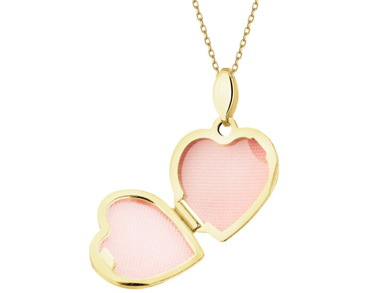 Złota zawieszka - puzderko - serce, nieskończoność