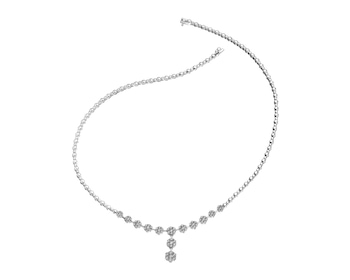 14ct White Gold Necklace with Diamonds 1,91 ct - fineness 14 K