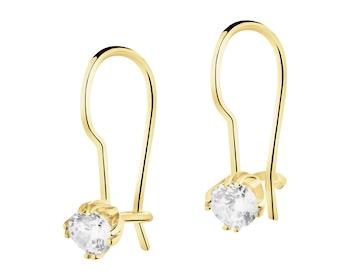 Złote kolczyki z cyrkoniami