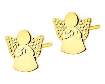 Złote kolczyki - aniołki