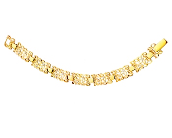 14ct Yellow Gold Bracelet with Cubic Zirconia