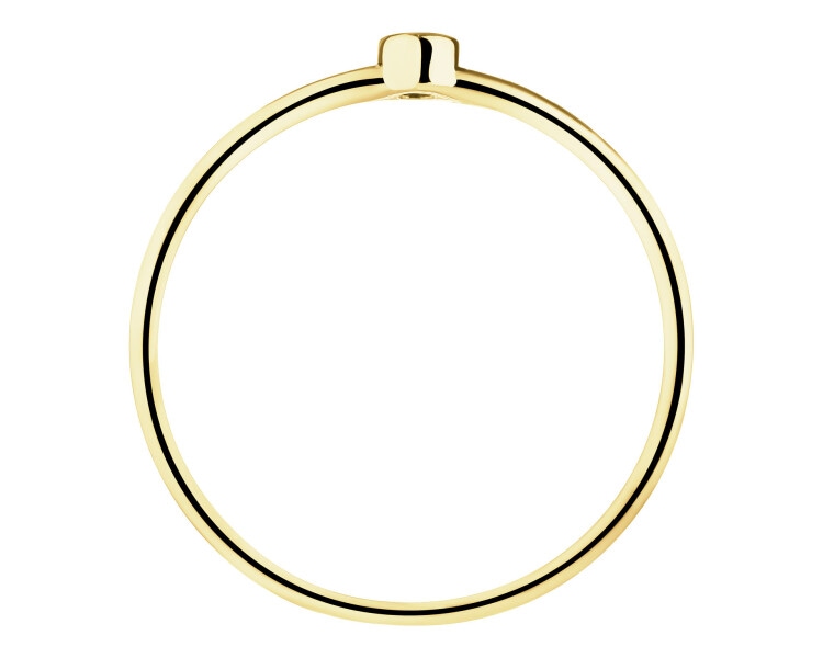 Złoty pierścionek z cyrkonią