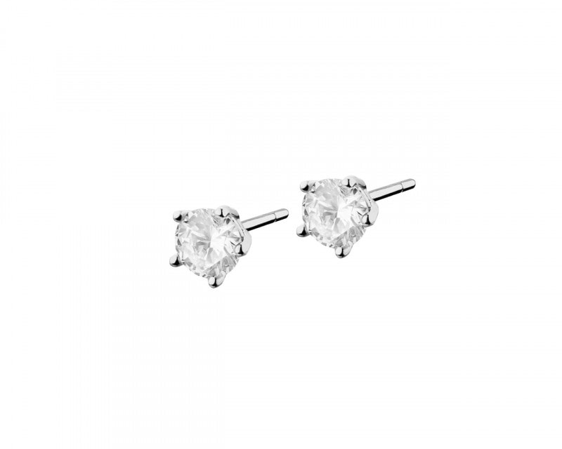 8ct White Gold Earrings with Cubic Zirconia
