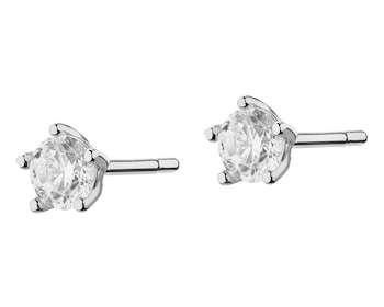 8ct White Gold Earrings with Cubic Zirconia