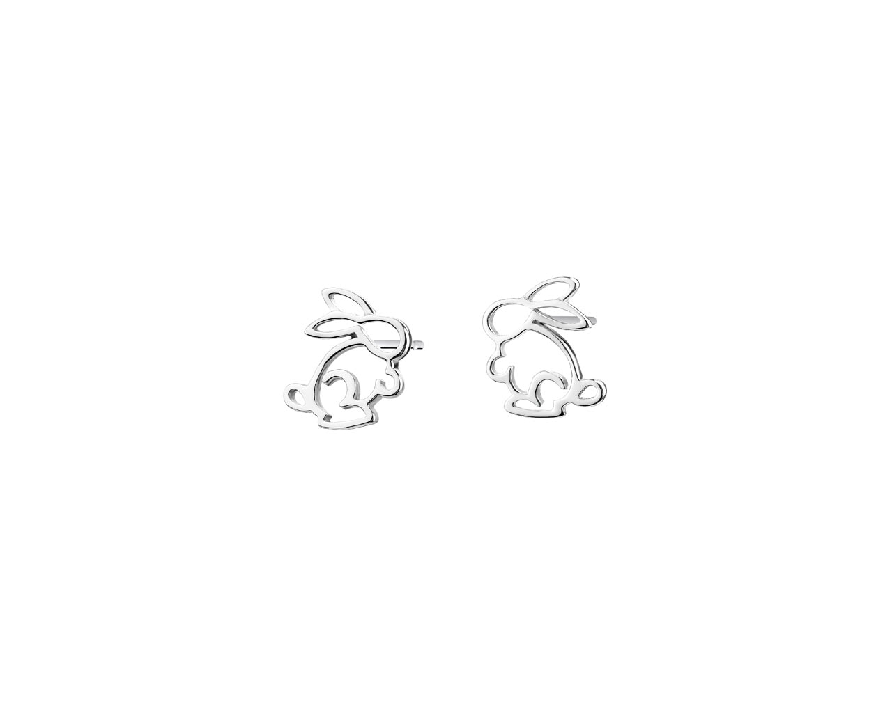 Kolczyki srebrne - króliki