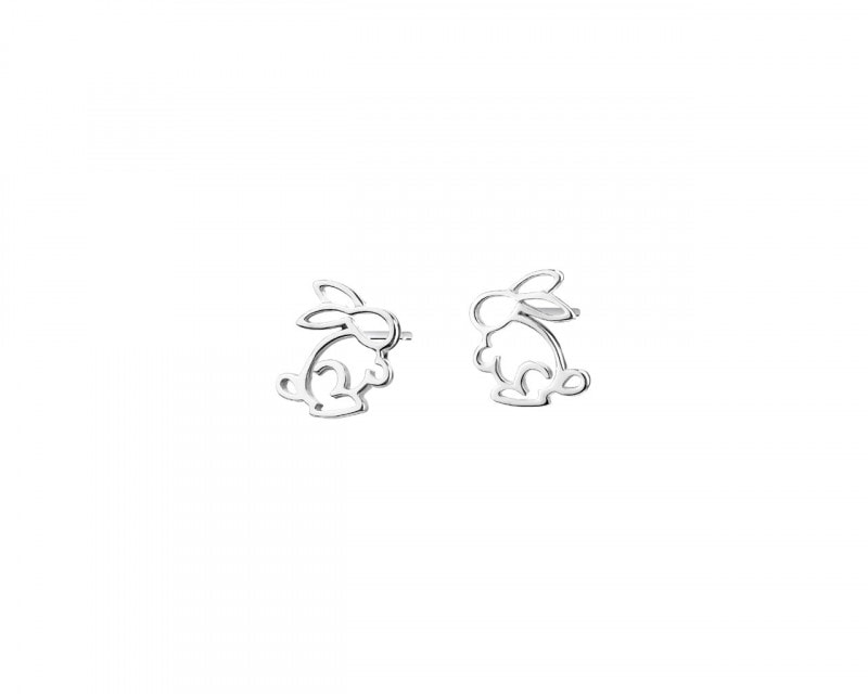 Kolczyki srebrne - króliki